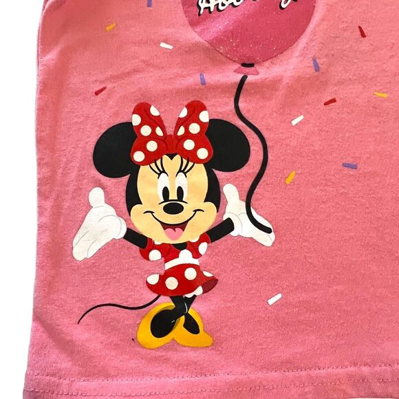 Disney 100 Toddler Pink Ruffle Tank Top Minnie Mouse‎ 3T Celebrate Balloon - Picture 3 of 6